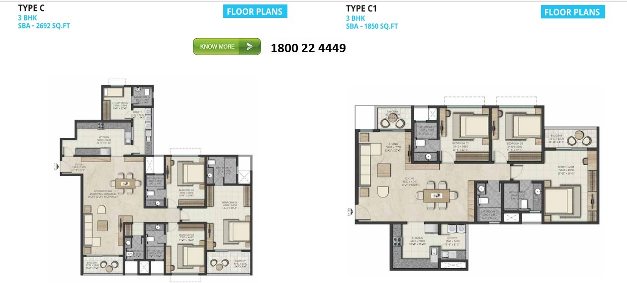 Sobha Atlantis floor plans Sobha Atlantis floor plans